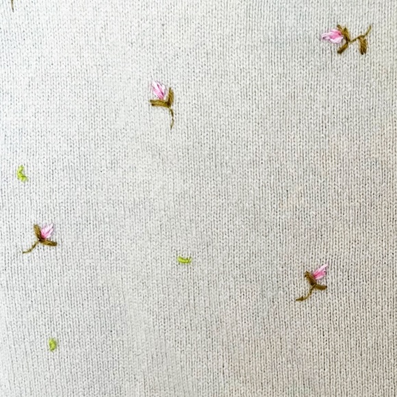 Rebecca Taylor Cashmere Rose Embroidered Tank Top - Picture 4 of 4